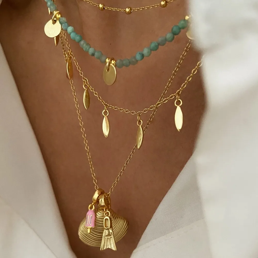 Collar Gala Amazonita Oro