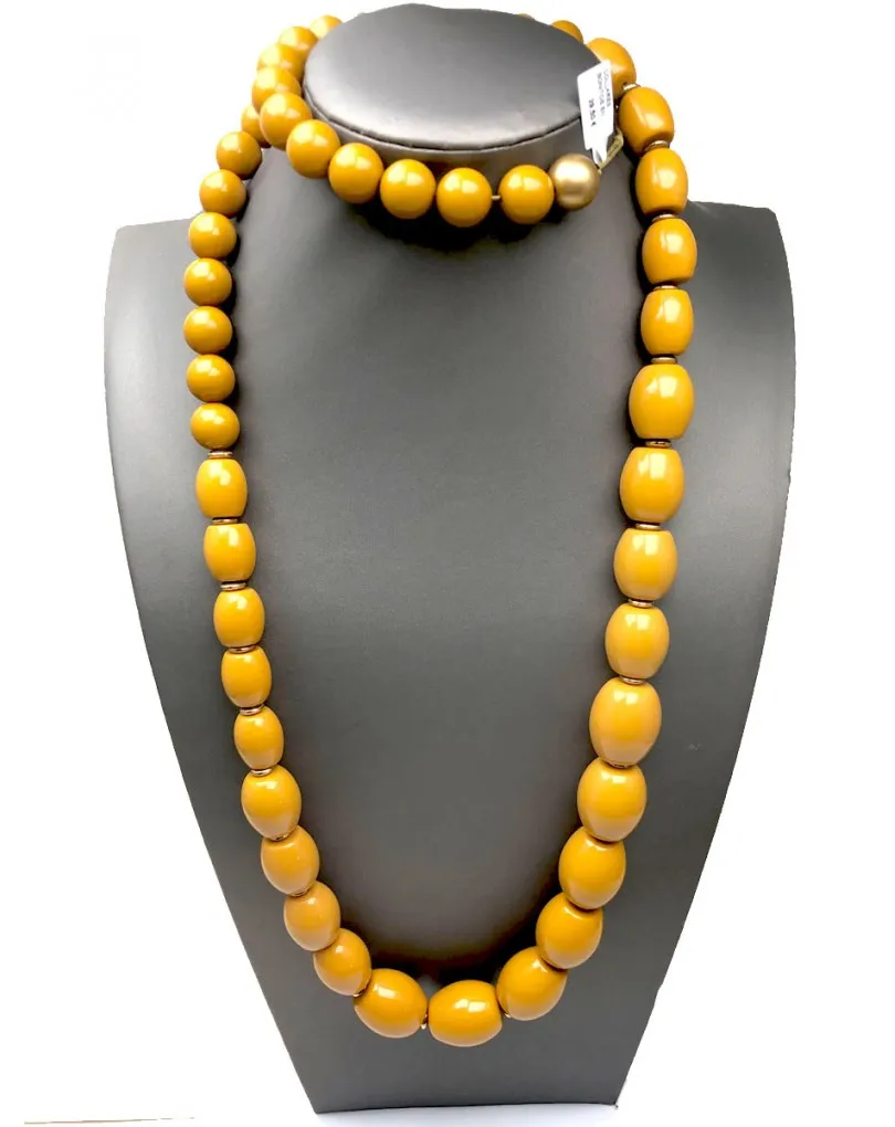 COLLARES BONITOS EN TONOS MOSTAZAS PARA LLEVAR CON TODO