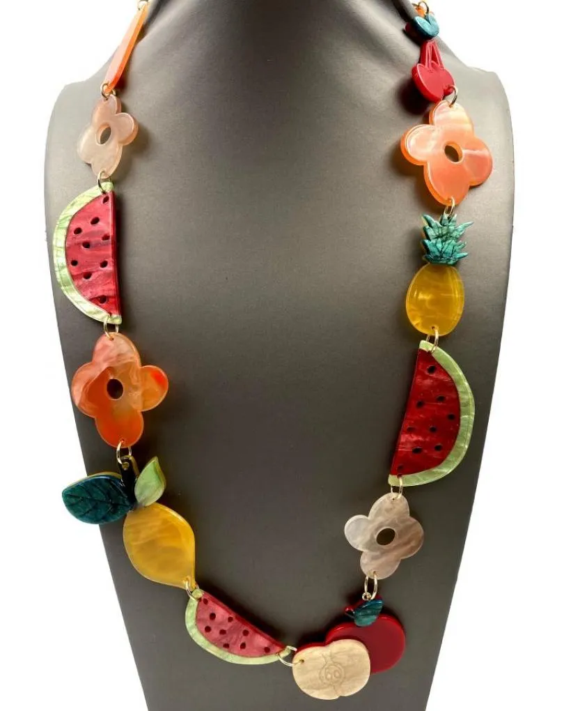 COLLARES BONITOS Y ORIGINALES CON FRUTAS PARA ALEGRAR TU LOOK