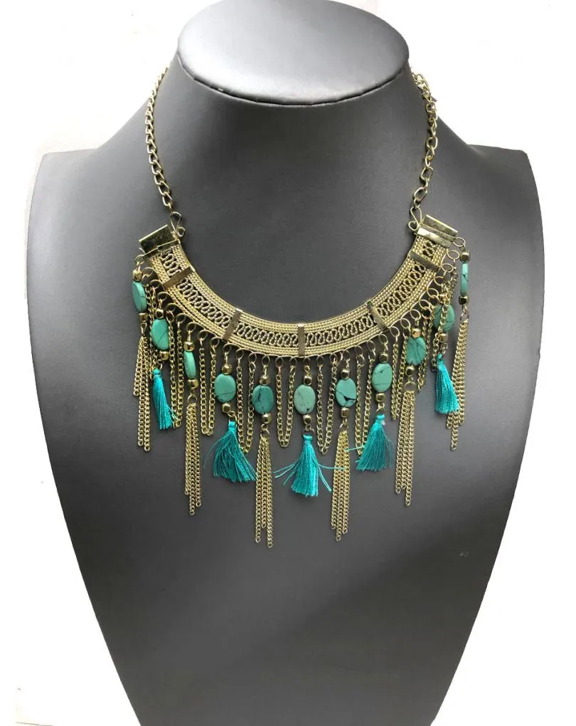 COLLARES DORADOS CON PRECIOSA DECORACION ESTILO INDIO