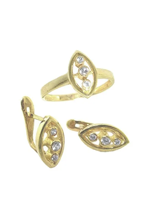 Conjunto oro pendientes y sortija para niña outlet joyas 003_52109