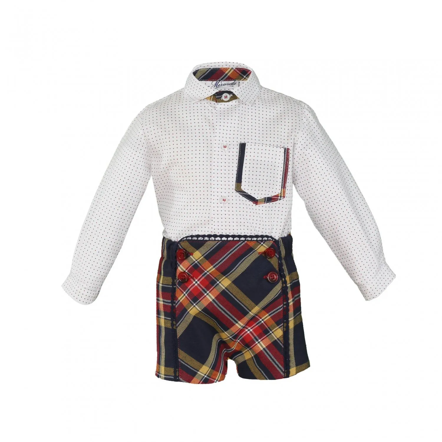 Conjunto para niño Blusa y pantalón de cuadros