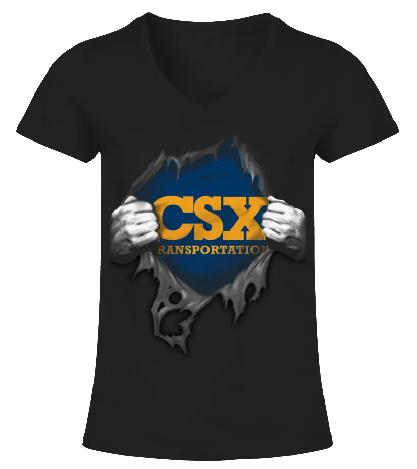 CSX TRANSPORTATION Camiseta cuello pico Mujer
