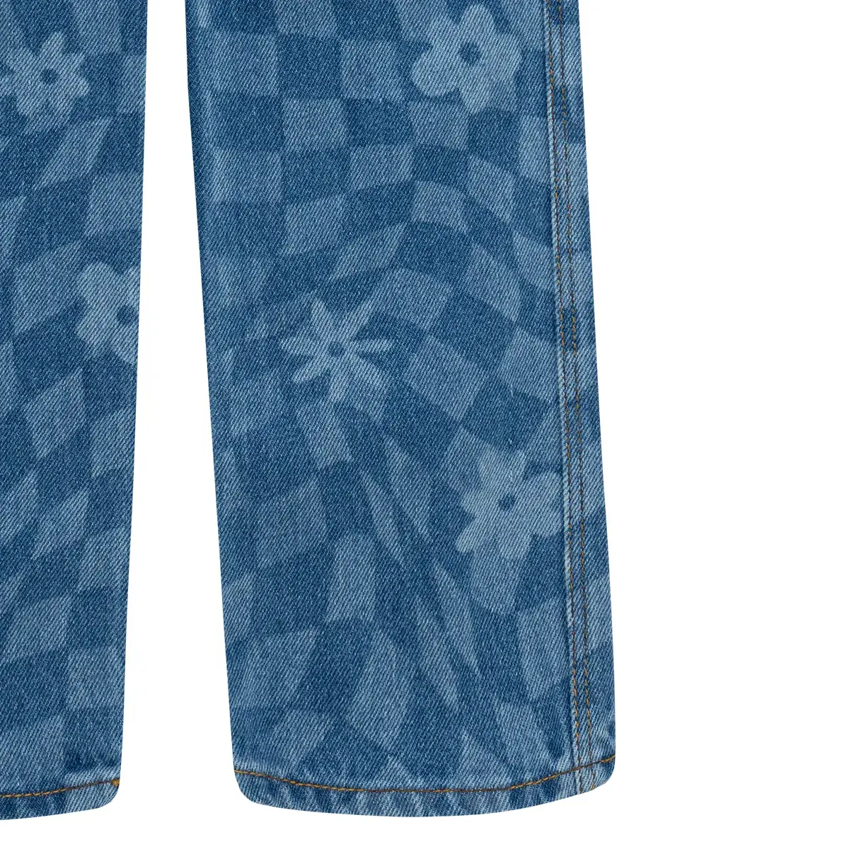 Denim silueta recta en tejido plano