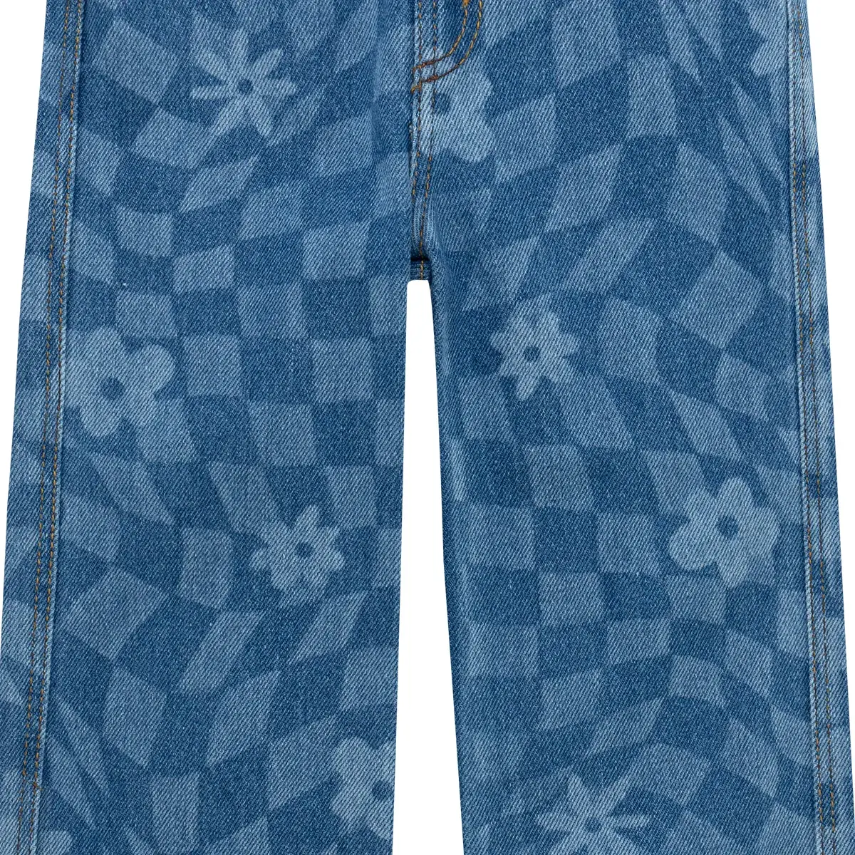 Denim silueta recta en tejido plano