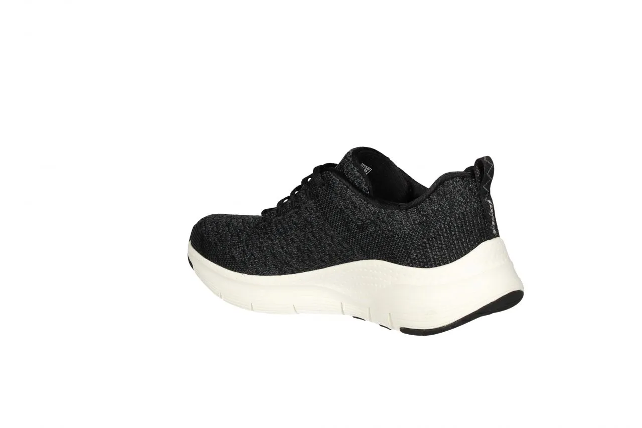 Deportivo Tejido Negro Piso Blanco Archfit