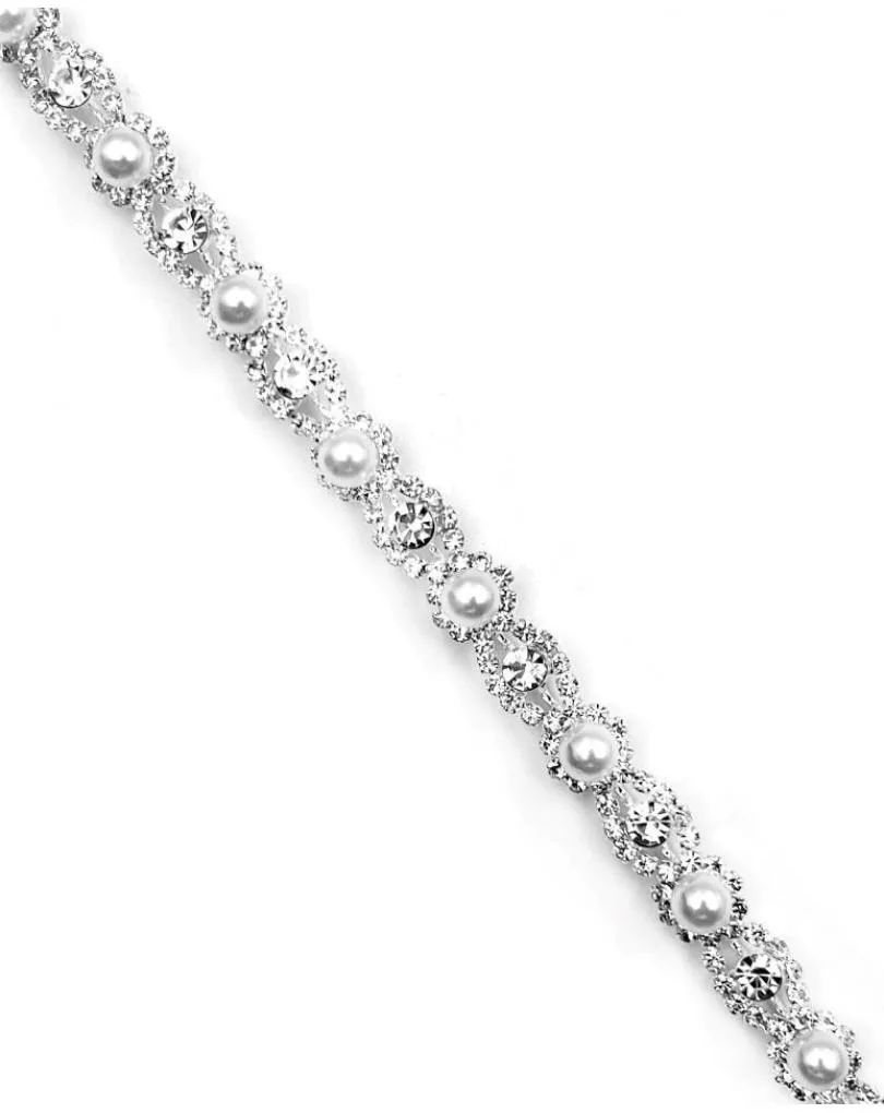 DIADEMAS PLATEADAS CON PERLAS Y CRISTAL BRILLO PARA BODAS