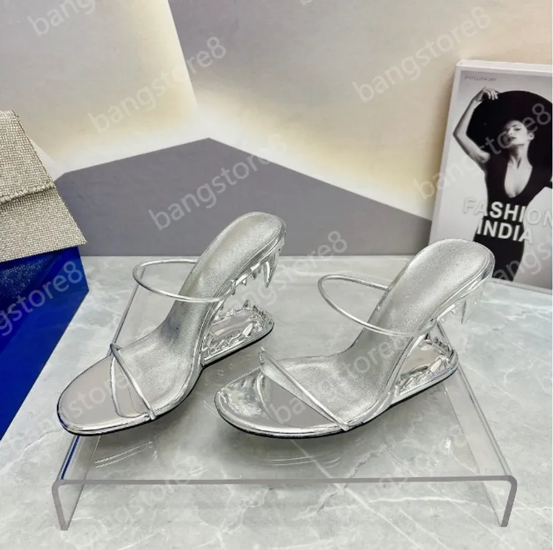 Diseñador de lujo X PEPSI MORSO SANDAL GCD S Mujer Sandalias de tacón alto Zapatillas de tacón inclinado Moda sexy combinación d