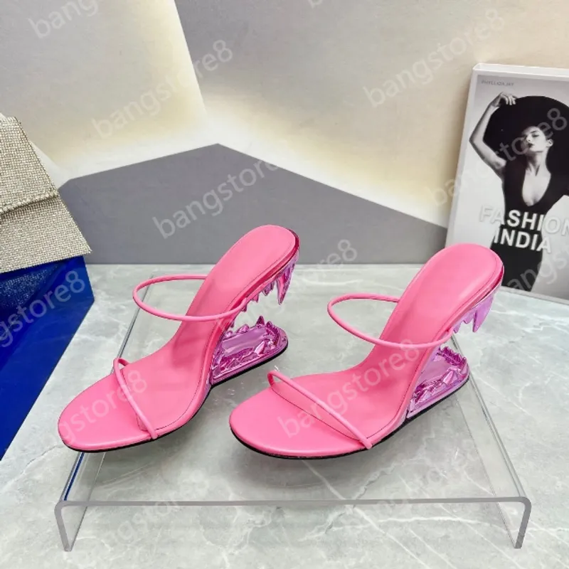 Diseñador de lujo X PEPSI MORSO SANDAL GCD S Mujer Sandalias de tacón alto Zapatillas de tacón inclinado Moda sexy combinación d