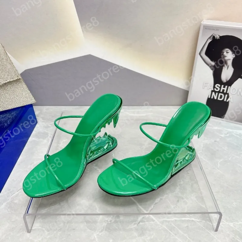 Diseñador de lujo X PEPSI MORSO SANDAL GCD S Mujer Sandalias de tacón alto Zapatillas de tacón inclinado Moda sexy combinación d