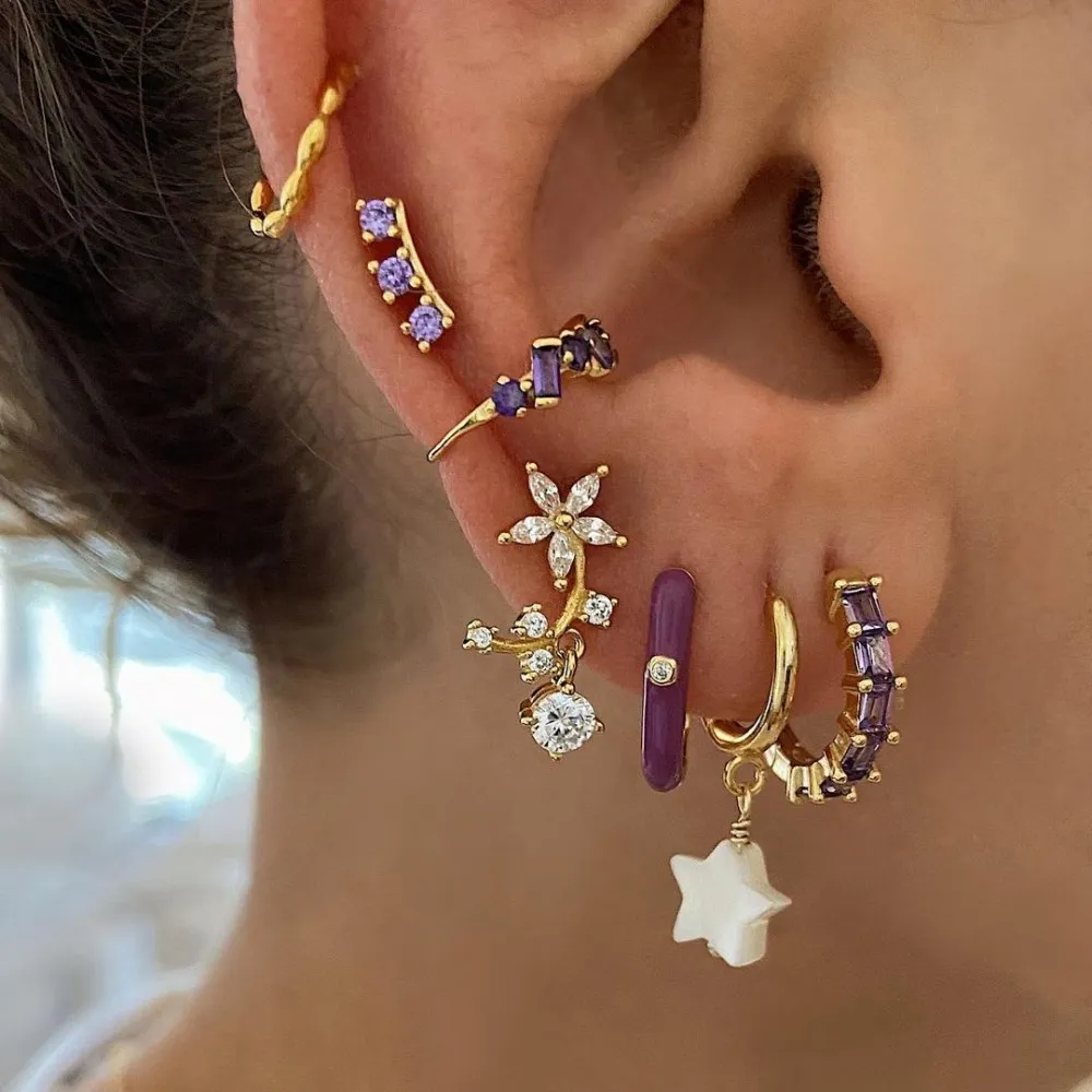 Ear Cuff Belle Lavanda Oro
