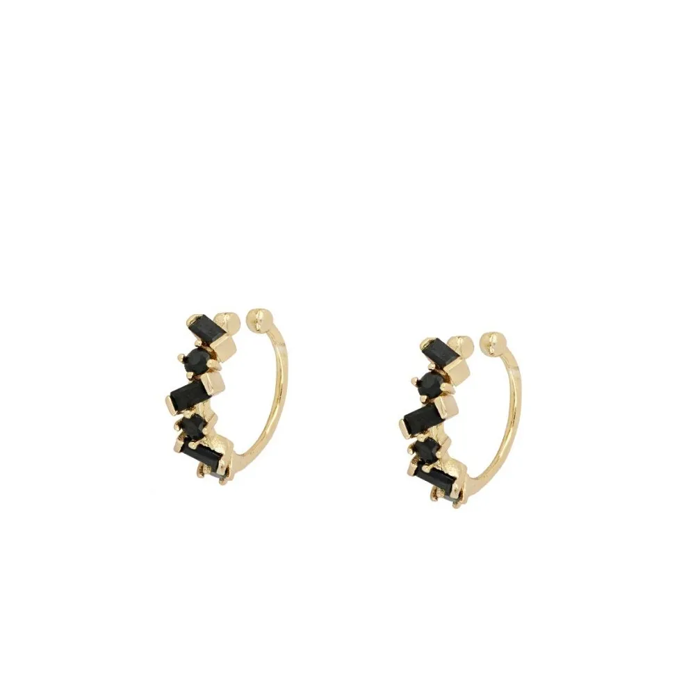 Ear Cuff Belle Negro Oro