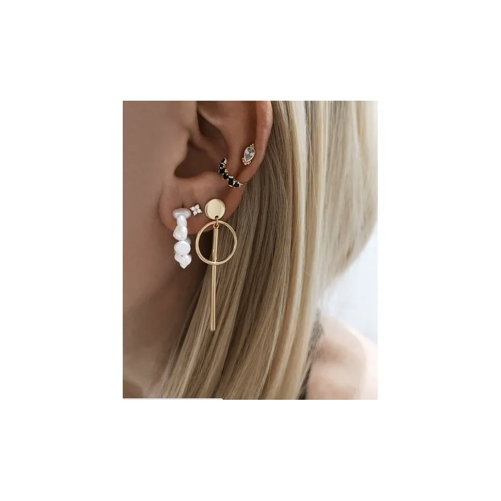 Ear Cuff Belle Negro Oro