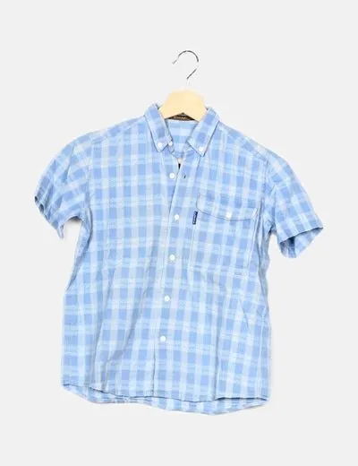 El Corte Inglés Camisa azul estampado cuadros
