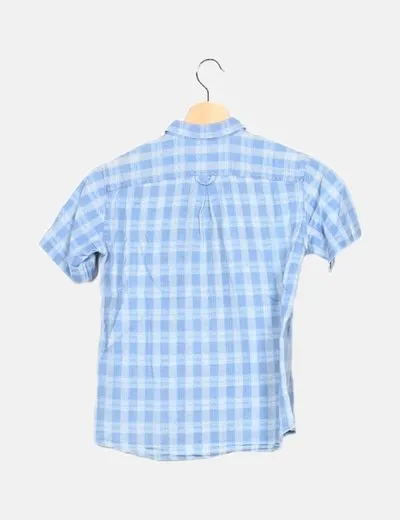 El Corte Inglés Camisa azul estampado cuadros