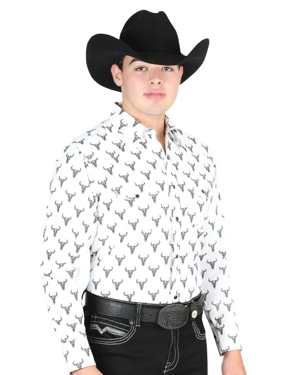 EL GENERAL MEN'S LONG SLEEVE DRESS SHIRT  WHITE GEN44305