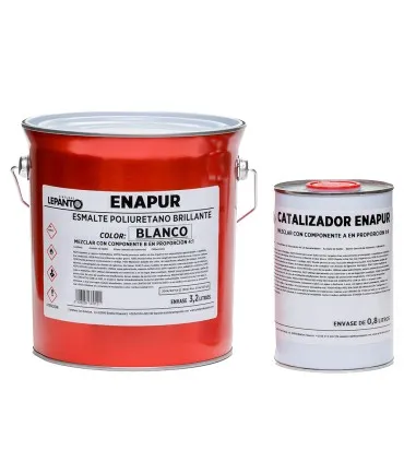 ESMALTE INDUSTRIAL DE POLIURETANO 2C LEPANTO  RAL 9007 BRILLANTE 4L