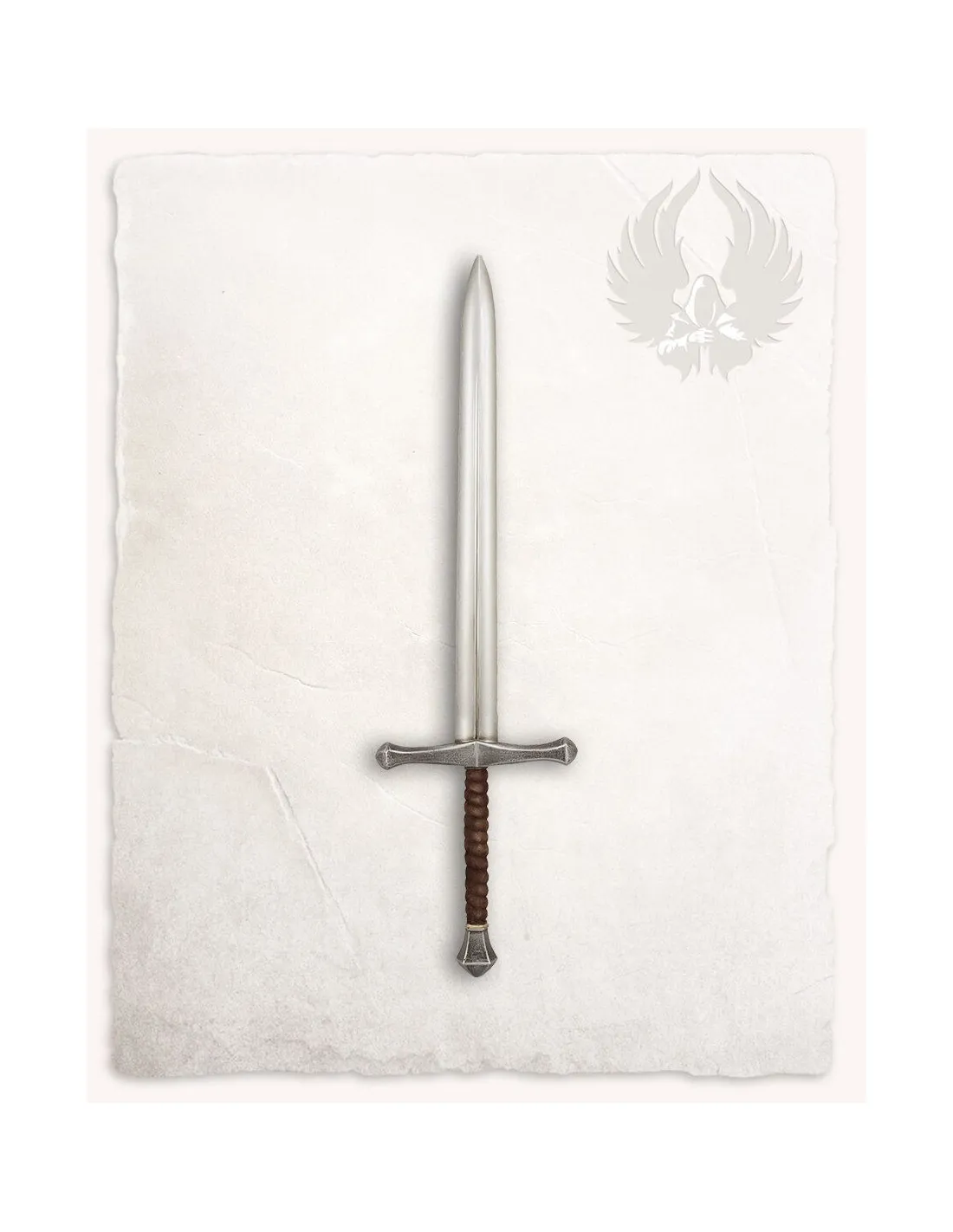 Espada medieval larga LARP modelo Severian, acabado acero