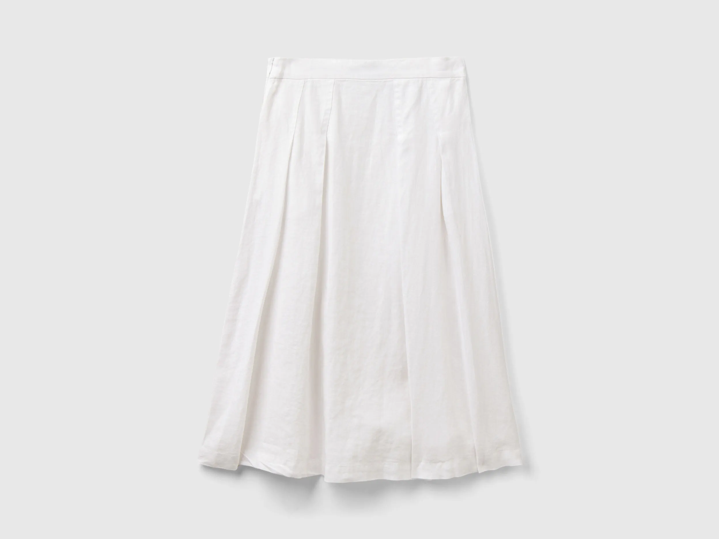 Falda midi de lino puro