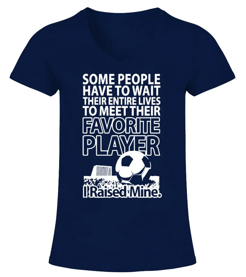 Football FAVORITE PLAYER Tshirt Camiseta cuello pico Mujer