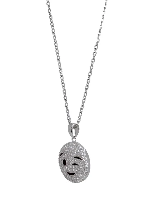 GARGANTILLA EN PLATA Y ACERO, EMOTICONO GUI&NTILDE;O. 088_0159622