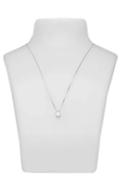 GARGANTILLA ORO BLANCO 18K CON DIAMANTE EN GARRA 243_IELAAAEO