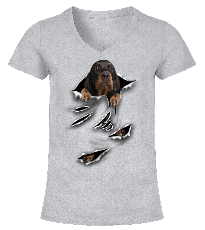 GORDON SETTERSCRATCH1 CAMISETA CUELLO PICO MUJER