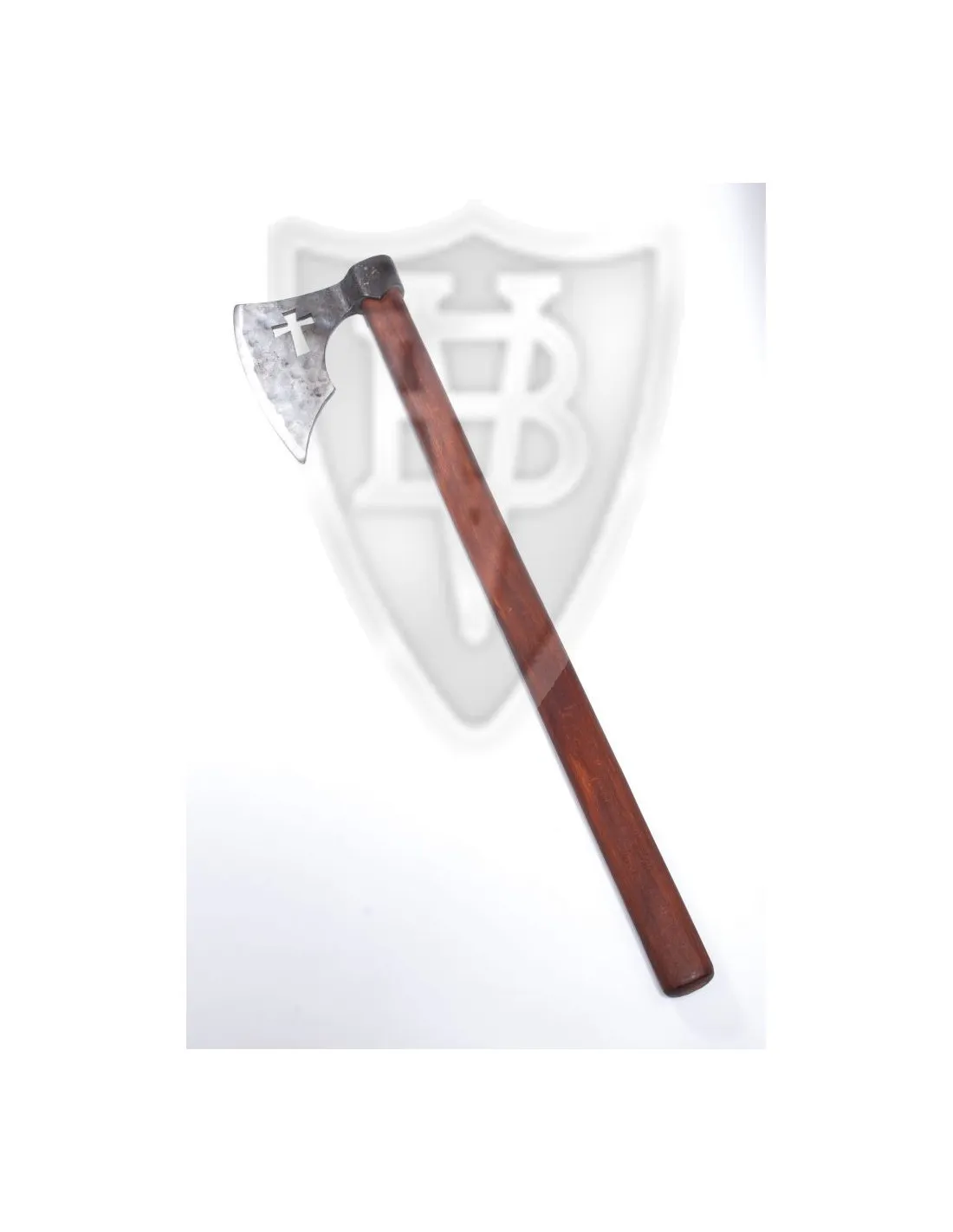 HACHA CON CRUZ S. XIIIXIV PARA COMBATE MEDIEVAL