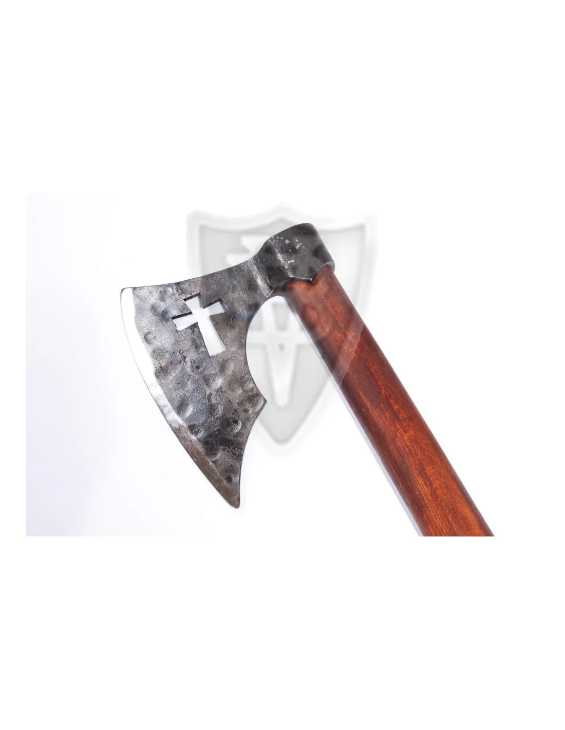 HACHA CON CRUZ S. XIIIXIV PARA COMBATE MEDIEVAL