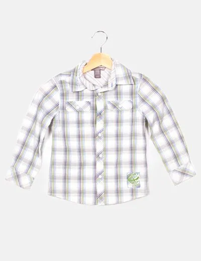 H&M Camisa tricolor estampado cuadros