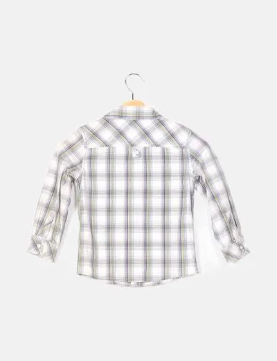 H&M Camisa tricolor estampado cuadros
