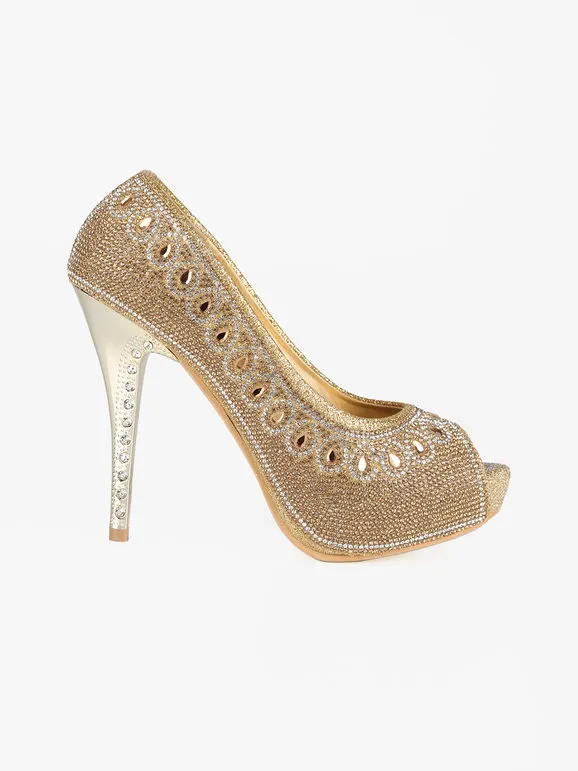 Hdluum Escote popped con pedrería para mujer