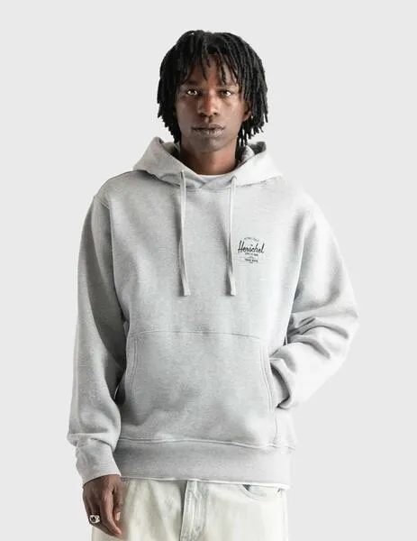 Herschel Basic Hoodie Sudadera gris con capucha para hombre
