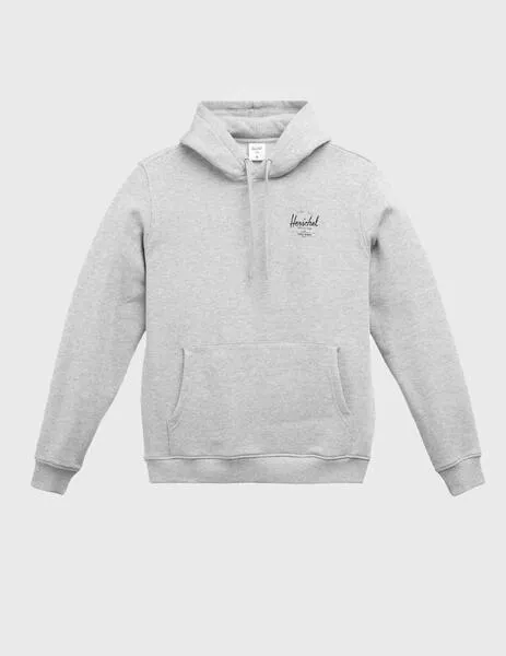 Herschel Basic Hoodie Sudadera gris con capucha para hombre