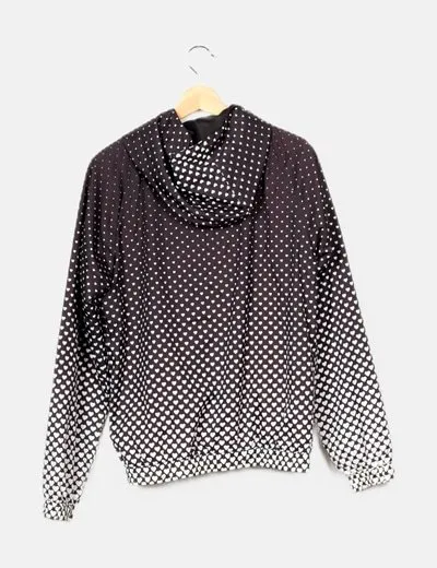 Inside Impermeable negro estampado