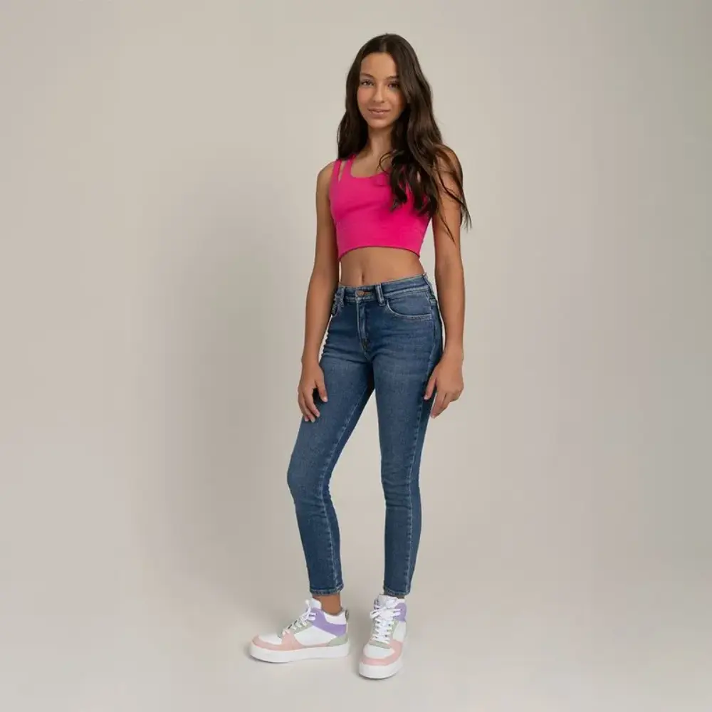 Jean silueta super skinny en tejido