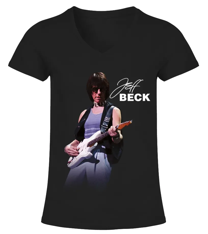 Jeff Beck BK (20) Camiseta cuello pico Mujer