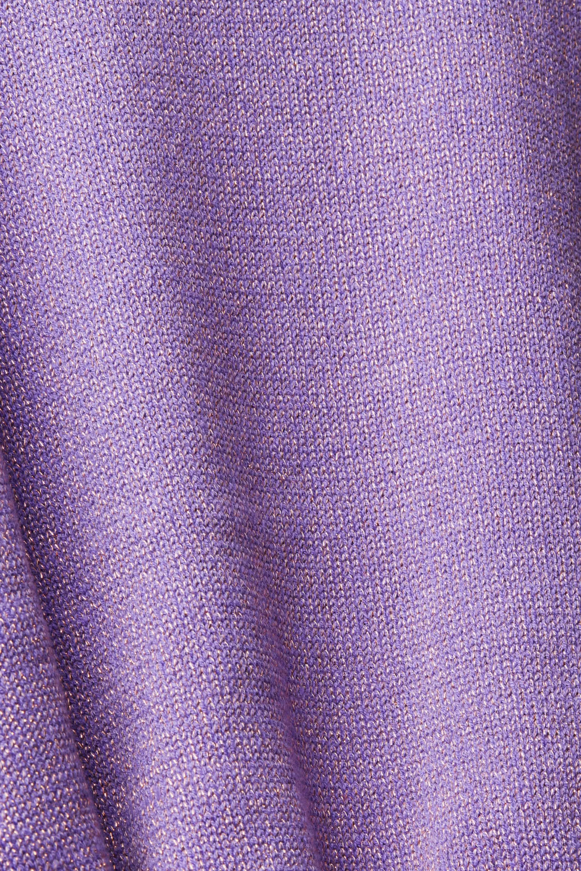 Jersey con cuello alto y acabado metalizado