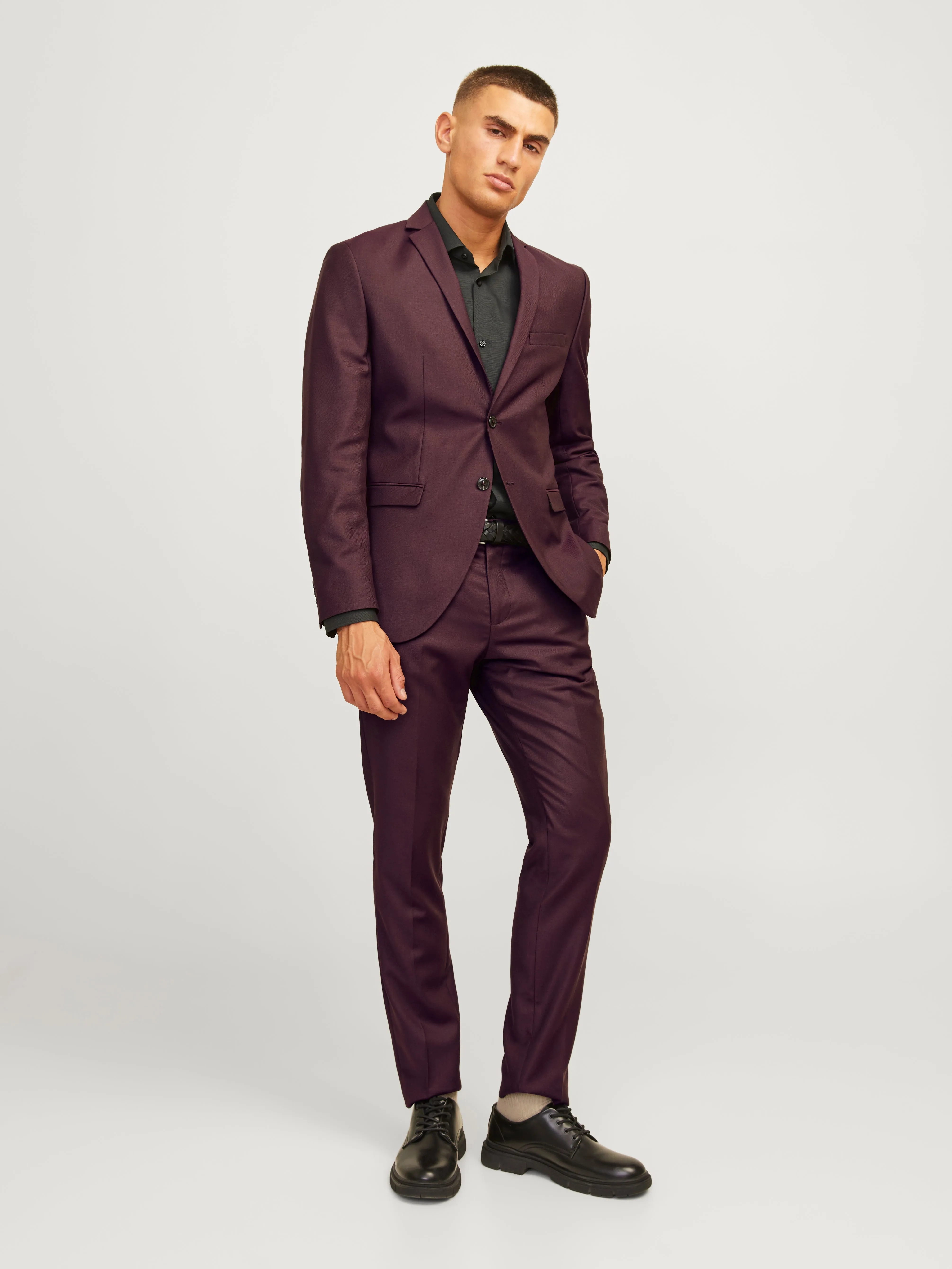 JPRSOLARIS Pantalones de vestir Corte super slim | Rojo oscuro | Jack & Jones®