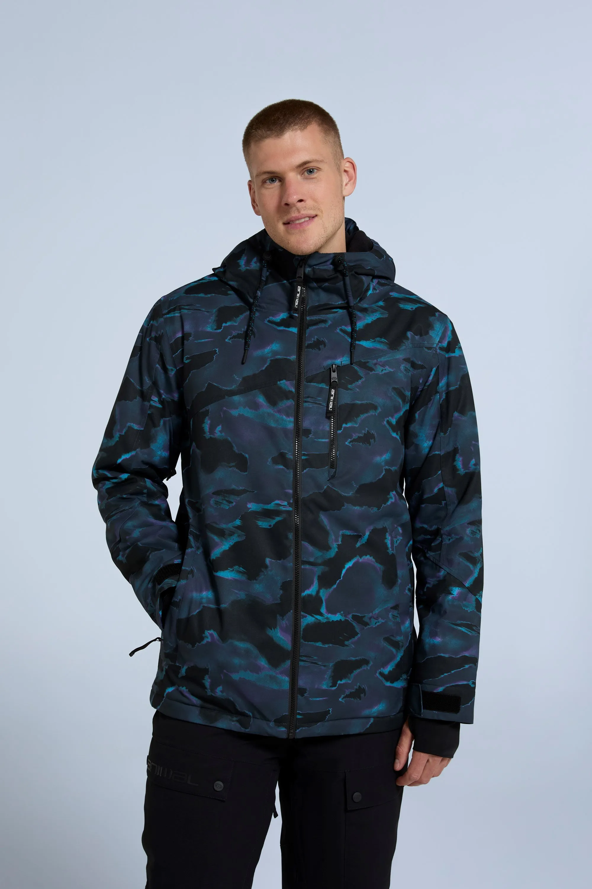 Laxx chaqueta de nieve estampada para hombre