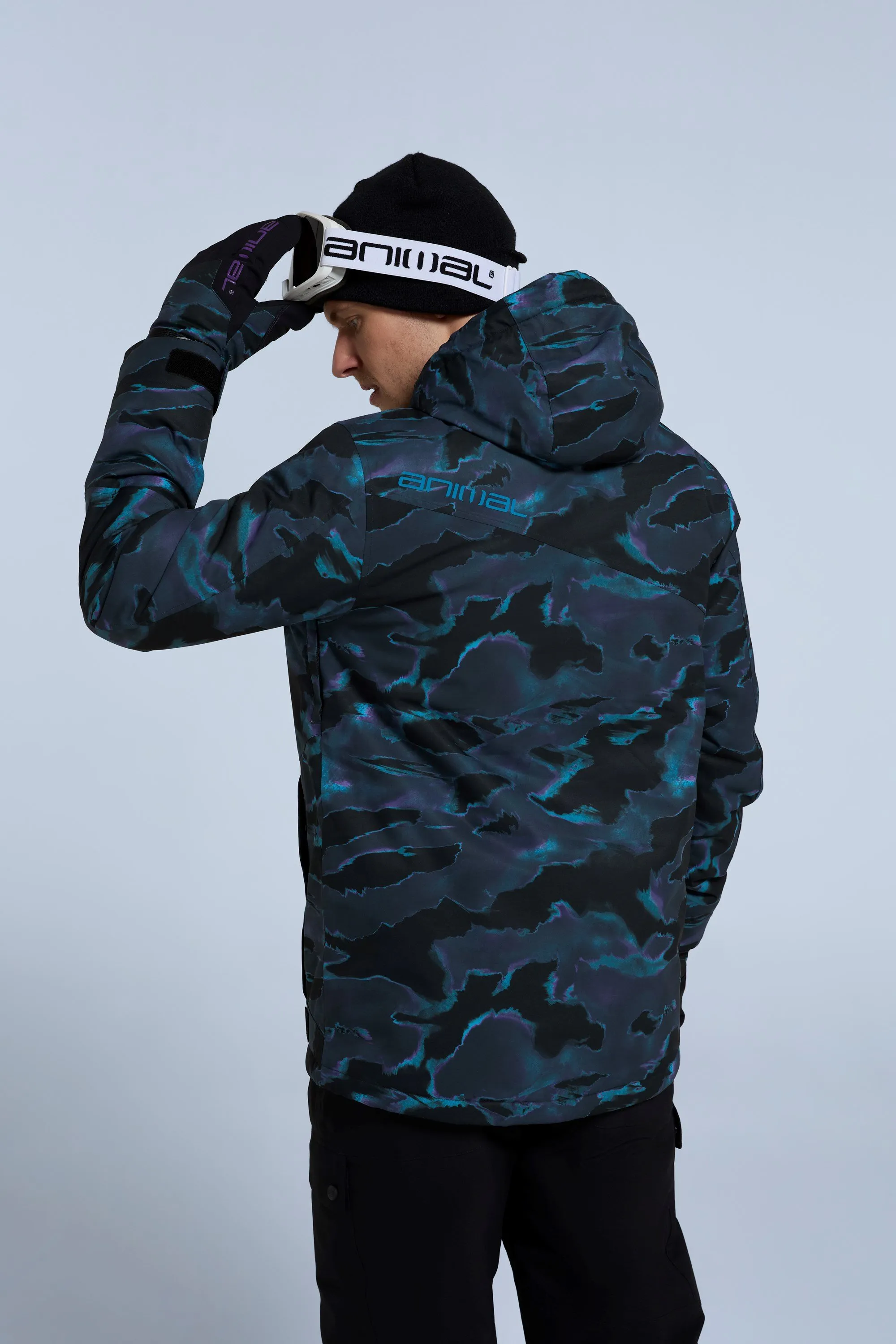 Laxx chaqueta de nieve estampada para hombre