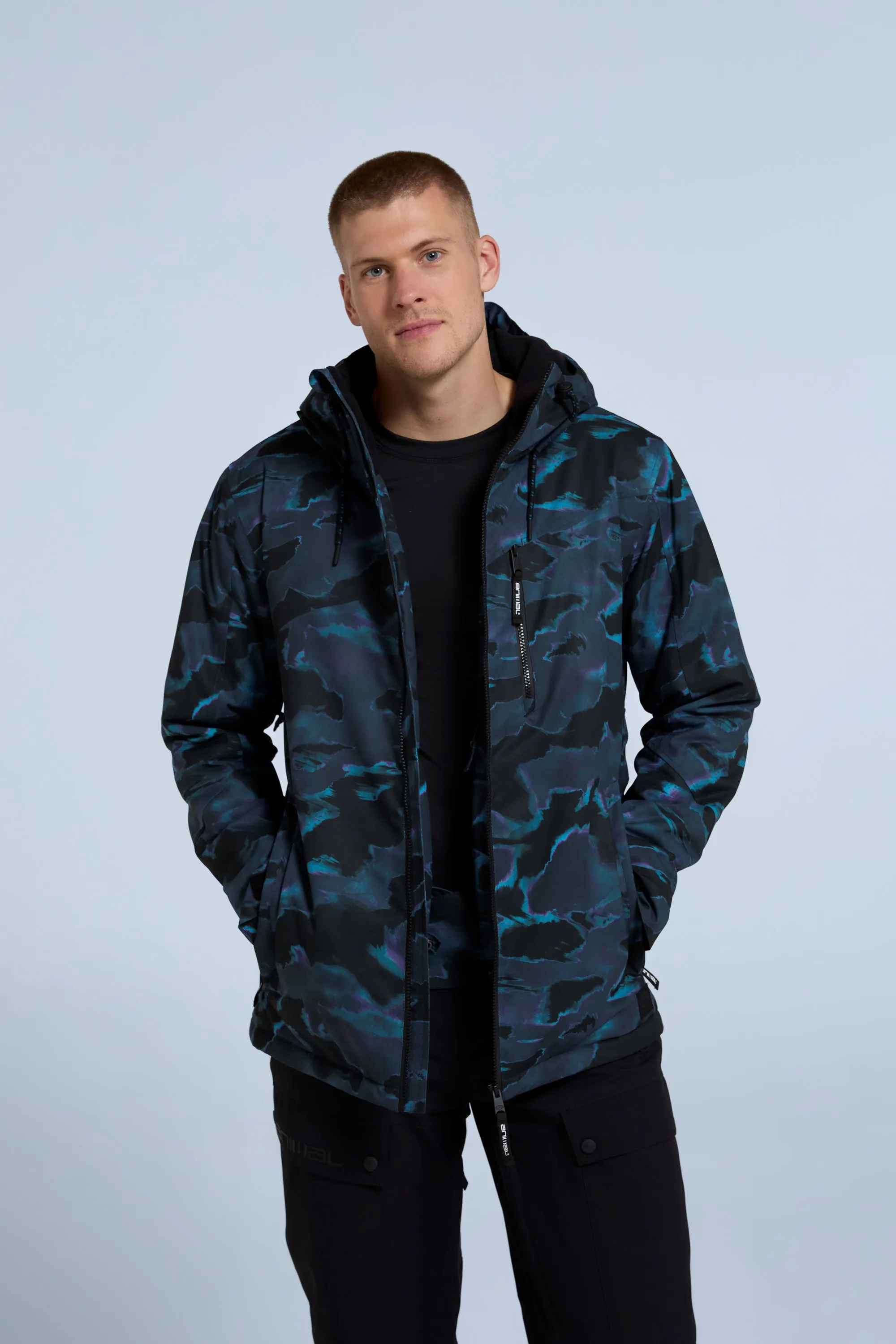 Laxx chaqueta de nieve estampada para hombre