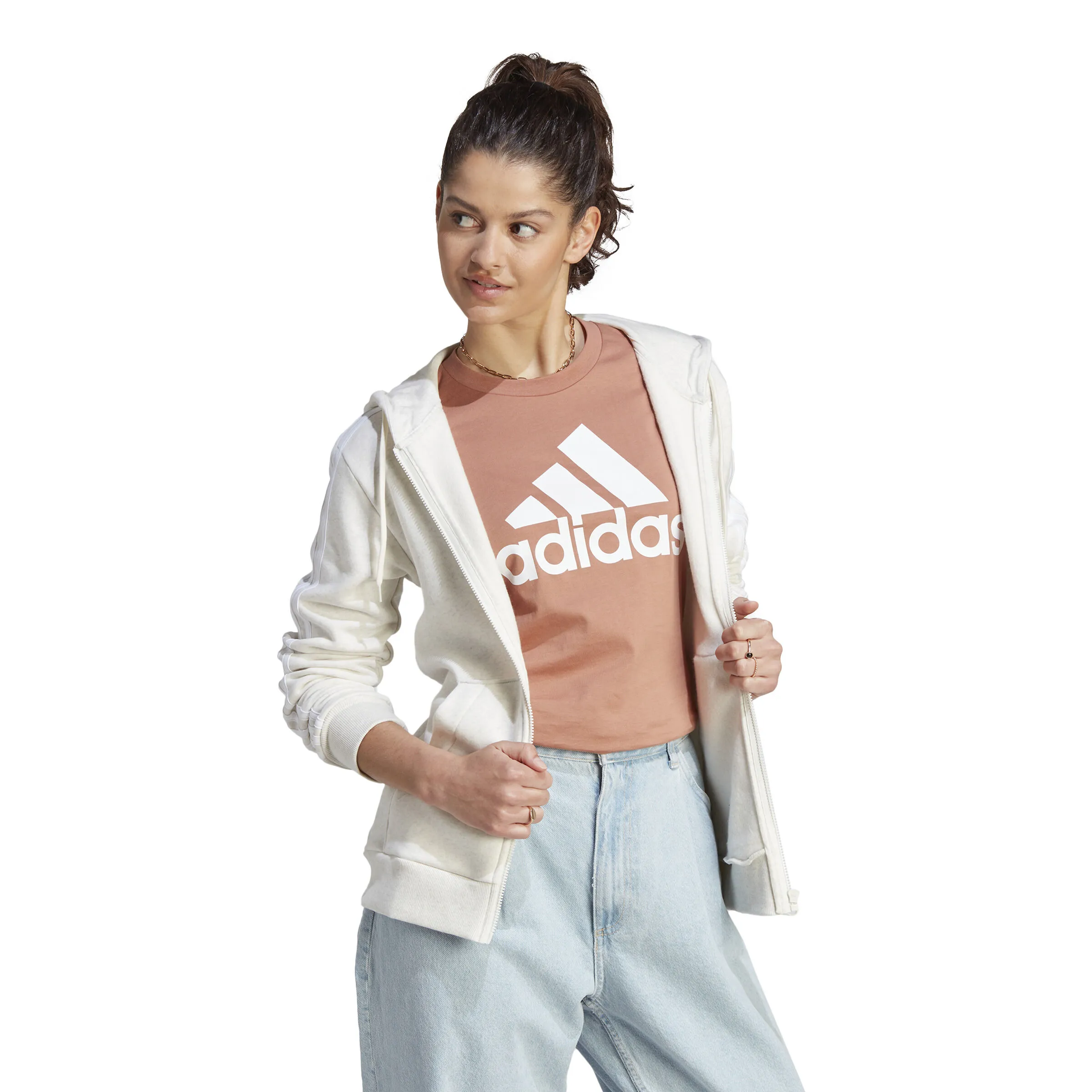Linear Sudadera Con Cremallera Mujeres