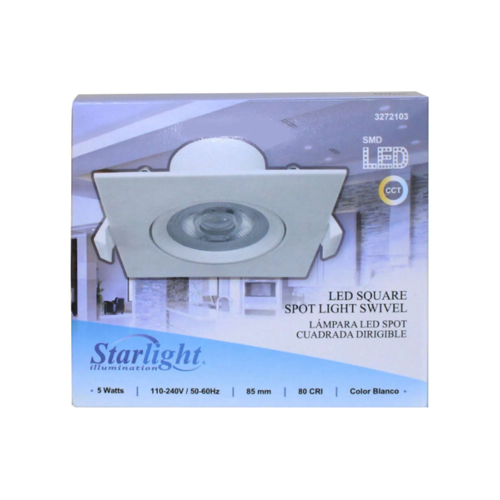 Lámpara LED Spot Cuadrada 5 Watts