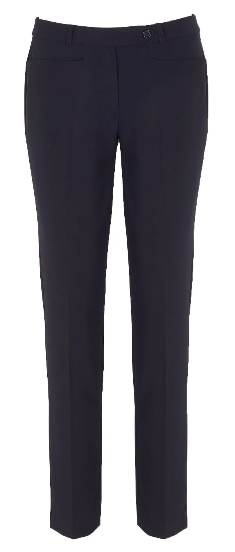 MAISON 123 Pantalón de crepé recto vaporoso en azul