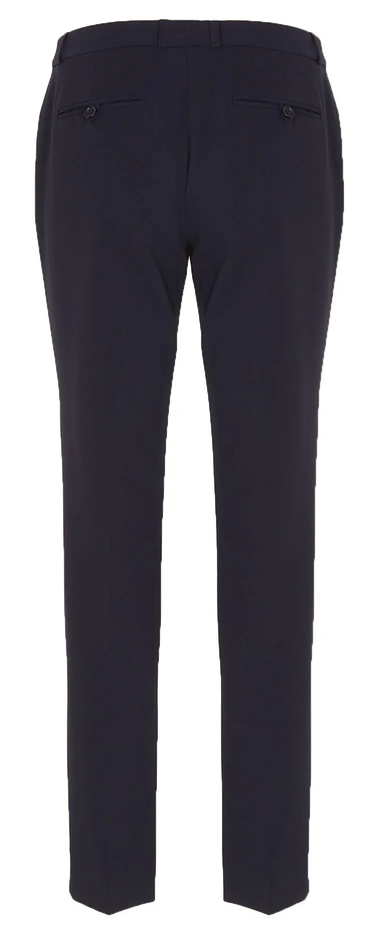 MAISON 123 Pantalón de crepé recto vaporoso en azul