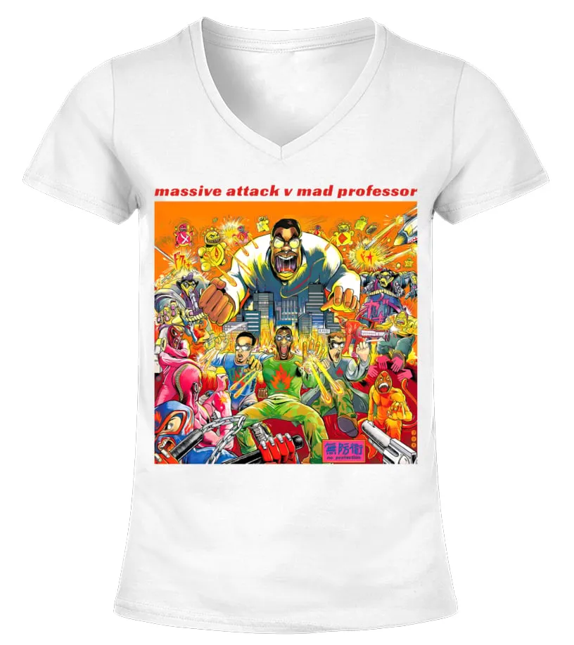 Massive Attack 9 WT Camiseta cuello pico Mujer