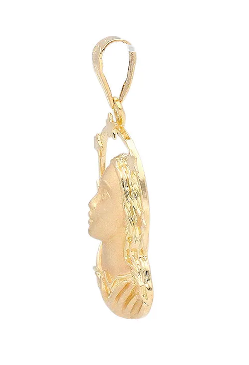Medalla religiosa oro 18k, Virgen Inmaculada · Purisima. 001_009751