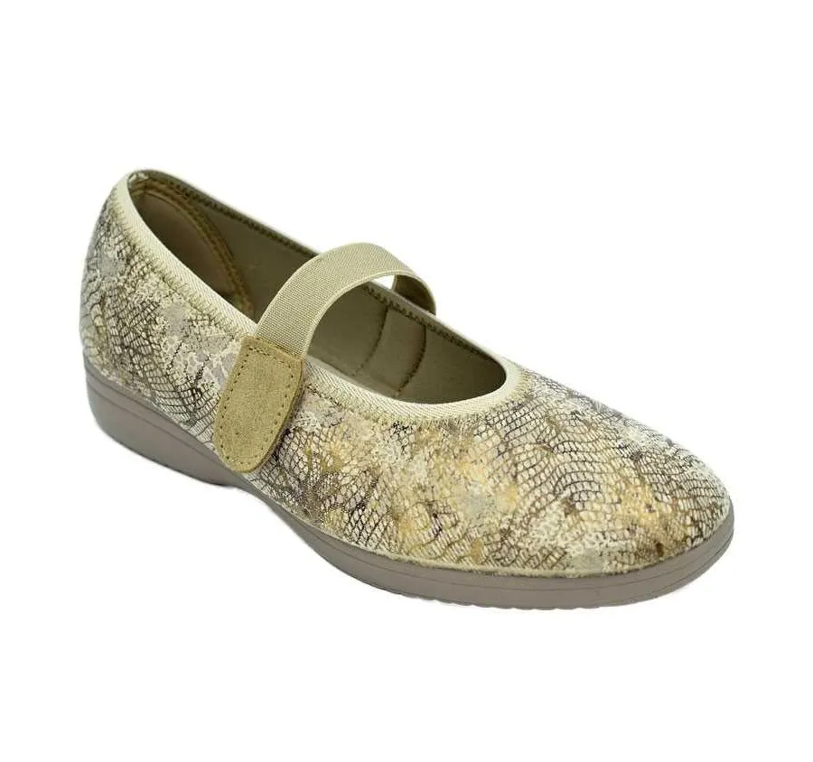 MERCEDES ELÁSTICO MURO PLAYERA CALLE PARA MUJER ZAPATILLA LUXOR BEIGE