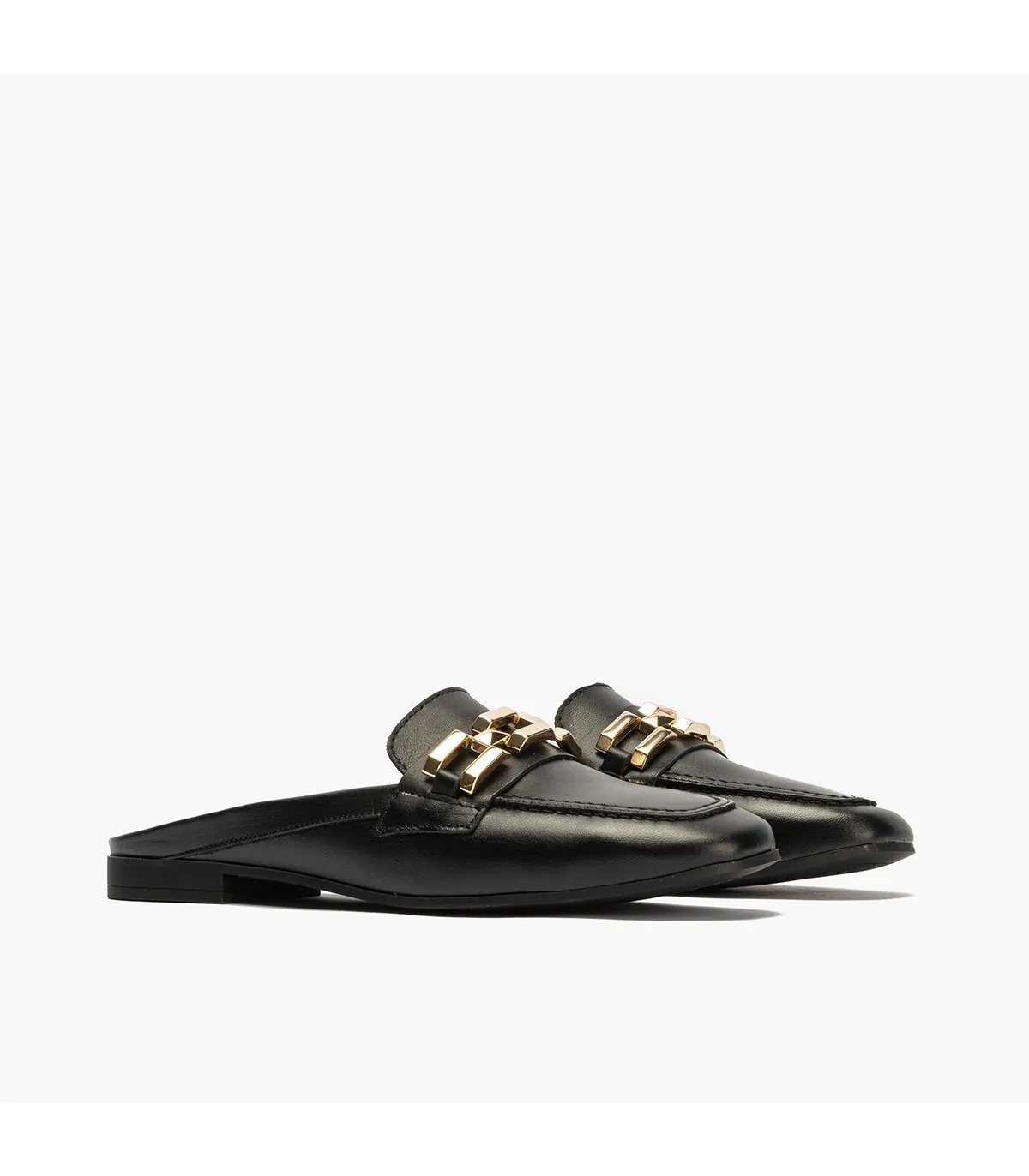 Mocasines de mujer zueco estilo mule con adorno y tacón baj